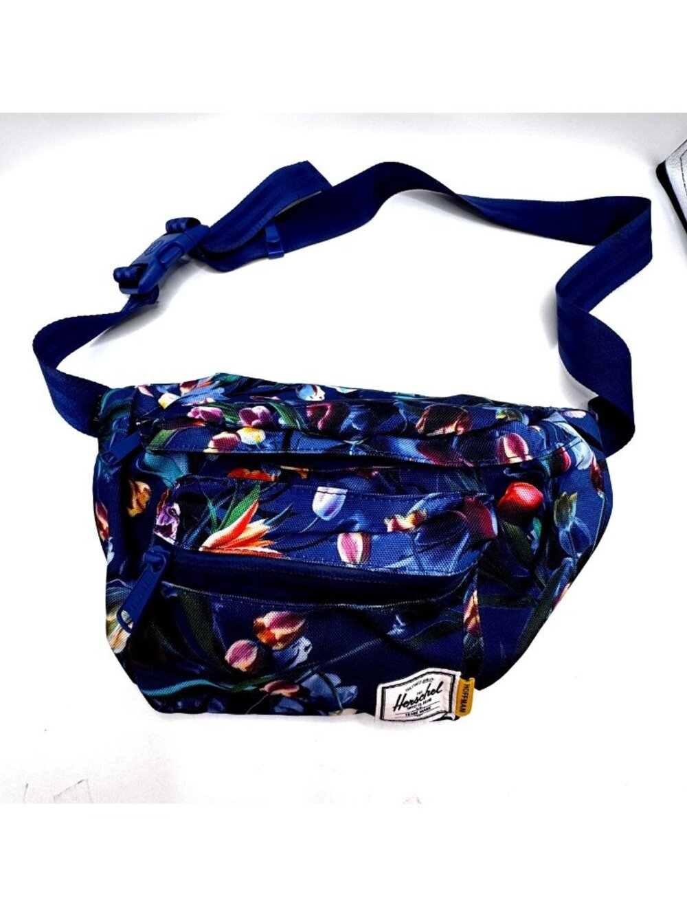 Herschel Hoffman Royal Floral Print Fanny Hip Pack  Adjustable  Zip Compartments